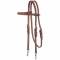 Tough-1 Harness Leather Browband Headstall W/Snap Ends
