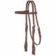 Tough-1 Harness Leather Browband Quick Change Headstall