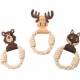 Dura-Fused Leather Animal Rings Dog Toy