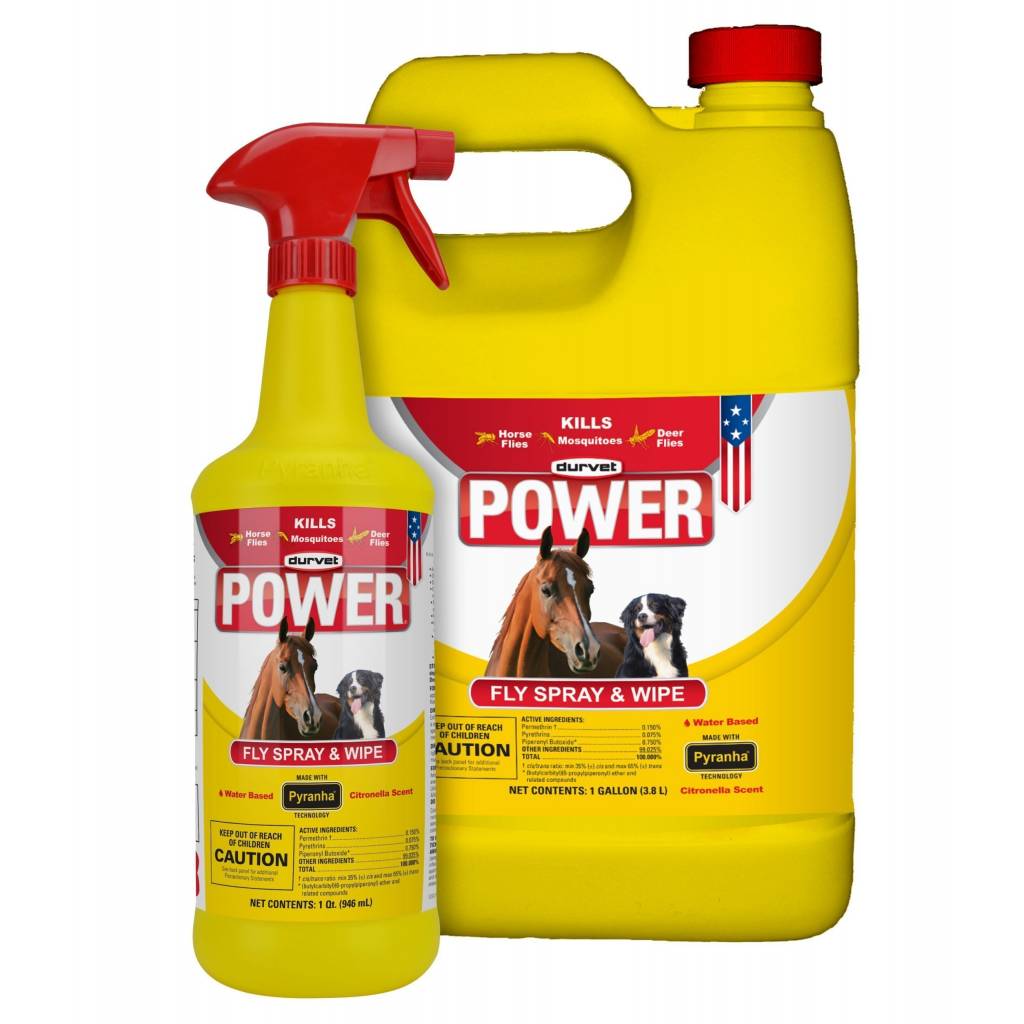 Durvet Power Fly Spray And Wipe for Horses