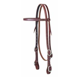 Weaver Working Cowboy Browband Headstall with Buckle Bit Ends