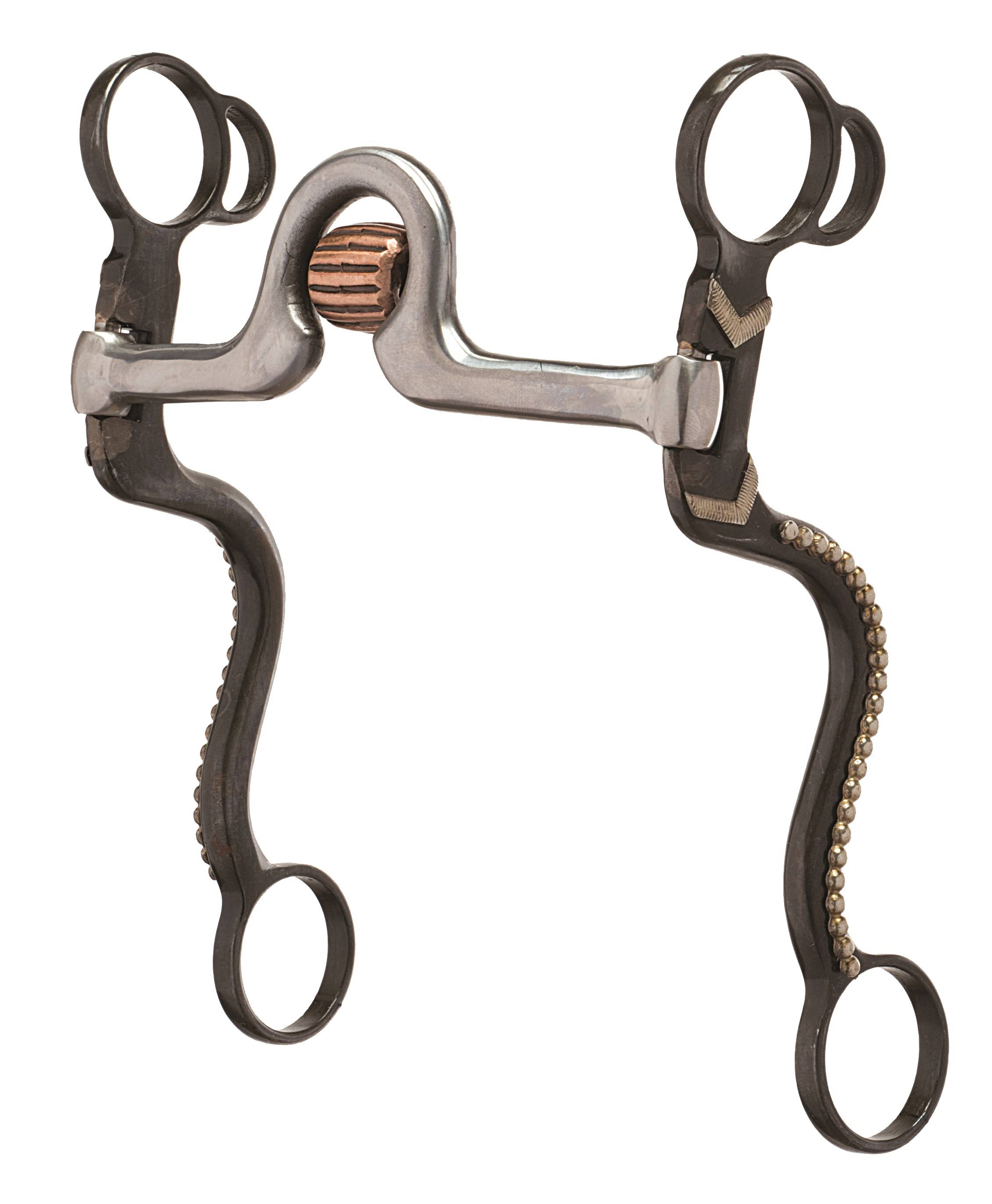 Weaver Pro "S" Shank Bit with  Sweet Iron Port Mouth with Copper Cricket Inlay