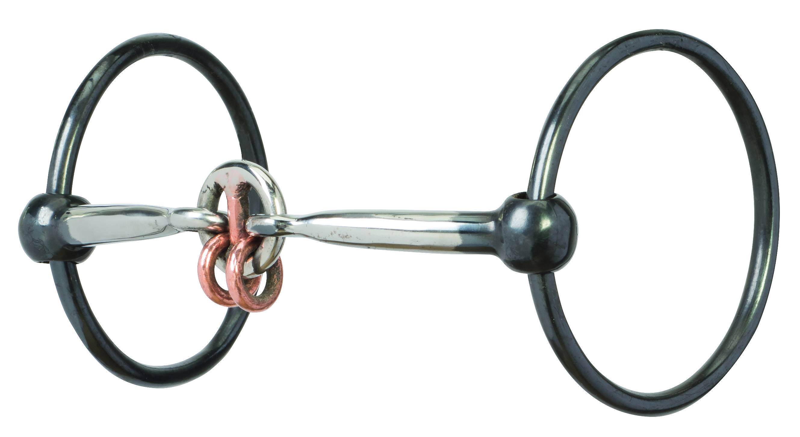 Weaver Ring Snaffle Bit with  Sweet Iron Smooth Lifesaver Mouth with Copper Rings