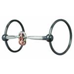 Weaver Ring Snaffle Bit w/ Sweet Iron Smooth Lifesaver Mouth with Copper Rings