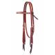 Weaver Turquoise Cross Basketweave Tooled Browband Headstall