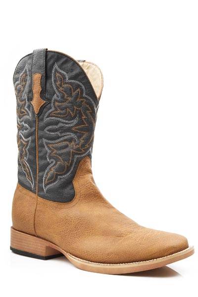 men's wide square toe cowboy boots