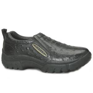 Roper Mens Classic Performance Faux Ostrich Leather Slip-On Shoes