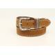 Ariat Ladies Stiched Edge Belt With Stamped Buckle And Holder
