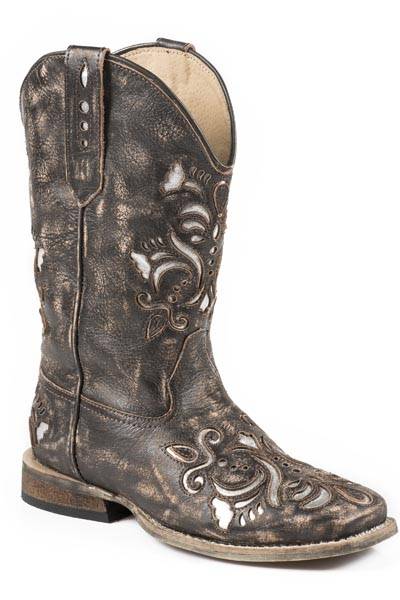 girl square toe cowgirl boots