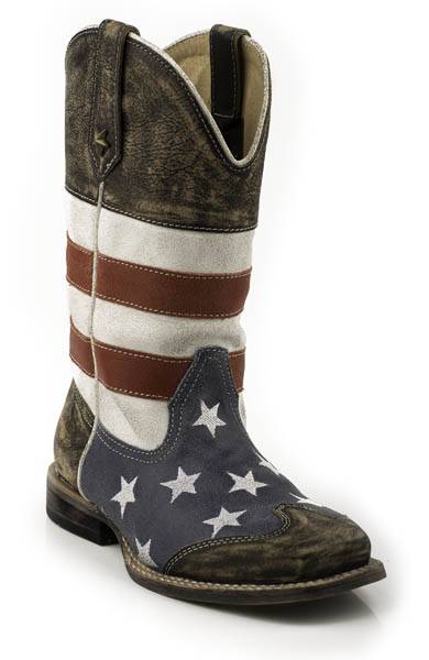 camo american flag boots