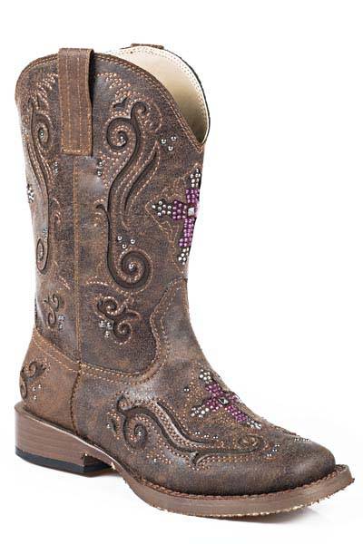 Roper Girls Kids Faith Square Toe Western Boots