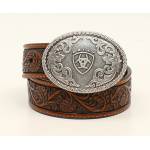 Ariat Boys Floral Buckle And Embossed Belt