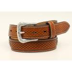 Ariat Boys Embossed Ribbon Inlay Concho Belt And Buckle