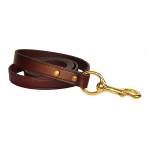Perri's Dual Leather Lead with Brass Snap