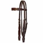 Circle Y Shaped Browband Floral Headstall