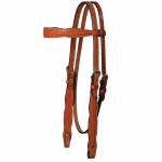 Circle Y Shaped Browband Basketweave Headstall
