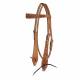 Circle Y Buckstitch Floral Tie End Browband Headstall