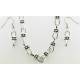 Western Edge Beaded Horseshoe Chain Earrings And Necklace Set