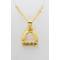 Western Edge Crystal Accent Stirrup Necklace