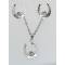 Western Edge Crystal Stone Horseshoe Earrings And Necklace Set
