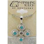 Western Edge Four Circle Crystal Stone Necklace
