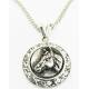 Western Edge Horsehead In Coin Crystals Necklace