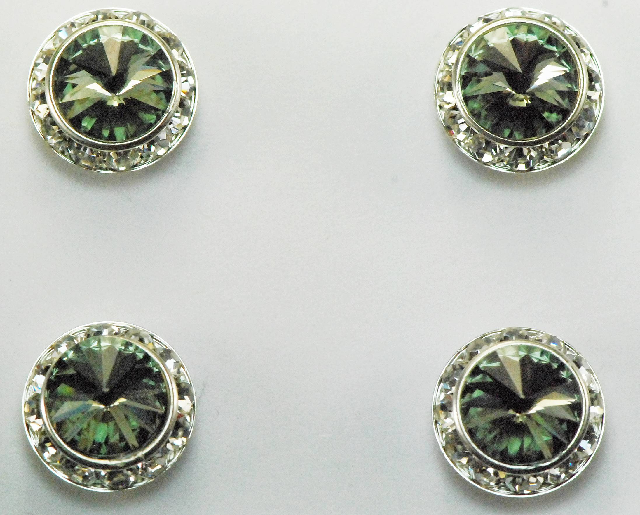 Western Edge Magnet Number Set Of 4 Pins, Black Diamond Crystals