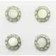 Western Edge Magnet Number Set Of 4 Pins, Pearl Crystals