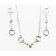 Western Edge Snaffle Bit With Crystal Stones Earrings And Necklace Set