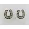 Western Edge Swarovski Crystal Channel Set Horseshoe Earrings