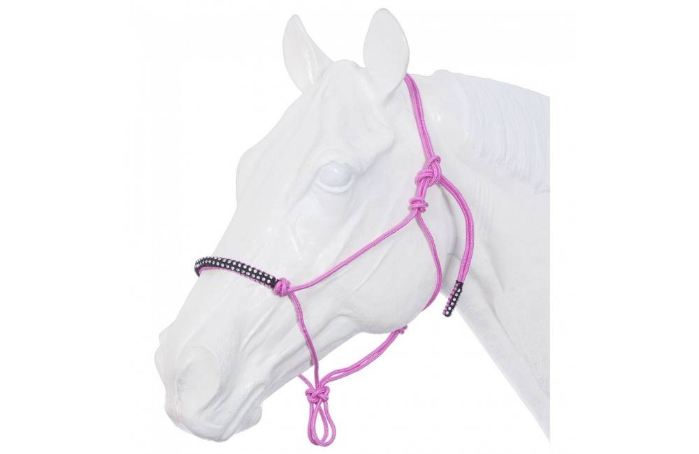 Tough1 Poly Rope Tied Halter With Crystal Accents HorseLoverZ