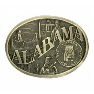 Montana Silversmiths Alabama State Heritage Attitude Buckle