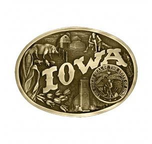 Montana Silversmiths Iowa State Heritage Attitude Buckle
