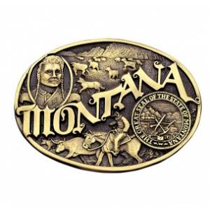 Montana Silversmiths State Heritage Attitude Buckle