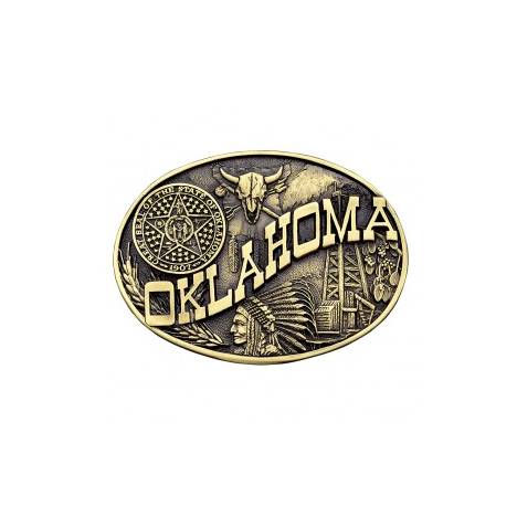 Montana Silversmiths Oklahoma State Heritage Attitude Buckle