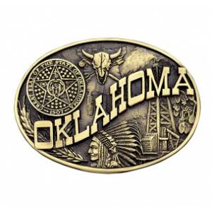 Montana Silversmiths Oklahoma State Heritage Attitude Buckle