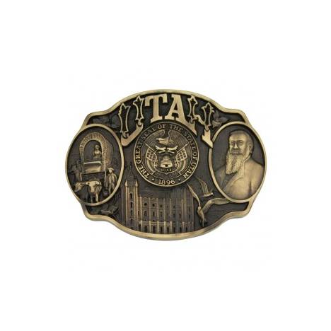 Montana Silversmiths Utah State Heritage Attitude Buckle