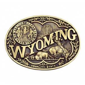 Montana Silversmiths Wyoming State Heritage Attitude Buckle