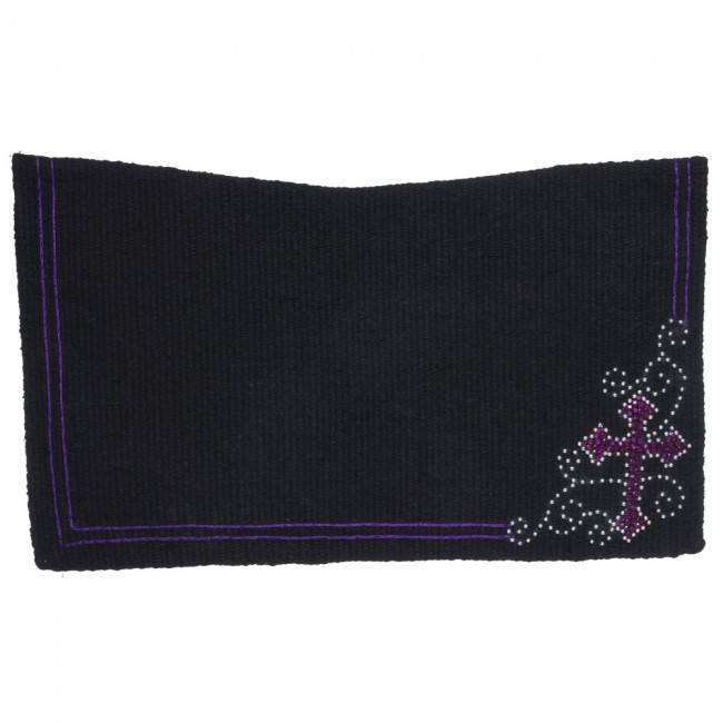 Tough-1 Crystal Cross Contour Wool Saddle Blanket