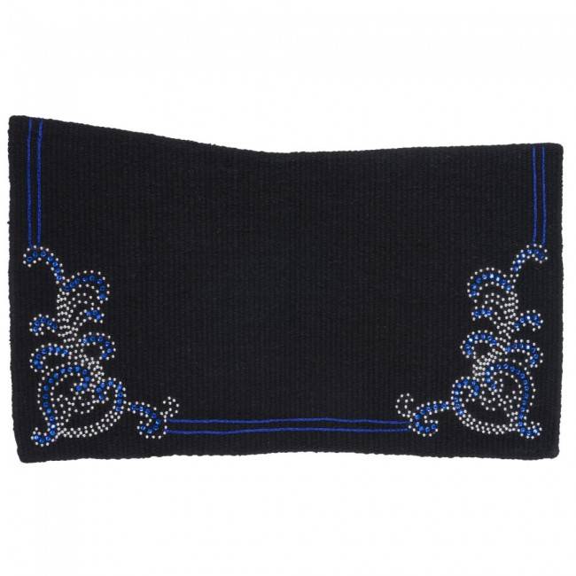 Tough-1 Crystal Floral Contour Wool Saddle Blanket