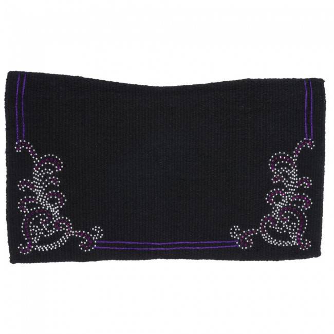 Tough-1 Crystal Floral Contour Wool Saddle Blanket