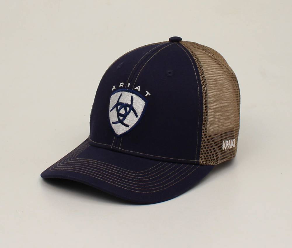 Ariat Mens Center Shield Text Logo Ball Cap HorseLoverZ