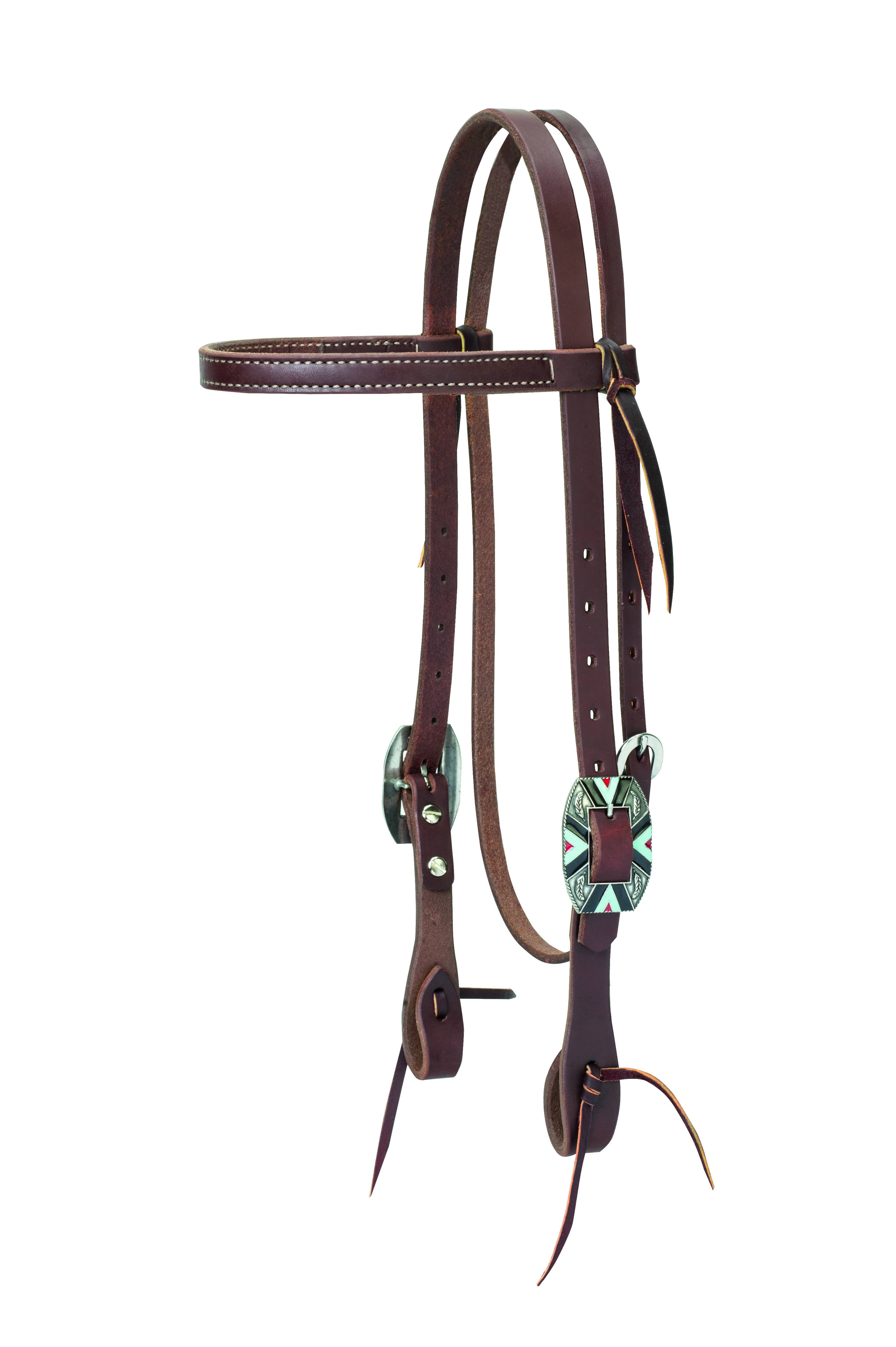 Weaver Working Cowboy Browband Headstall - Rope Edge