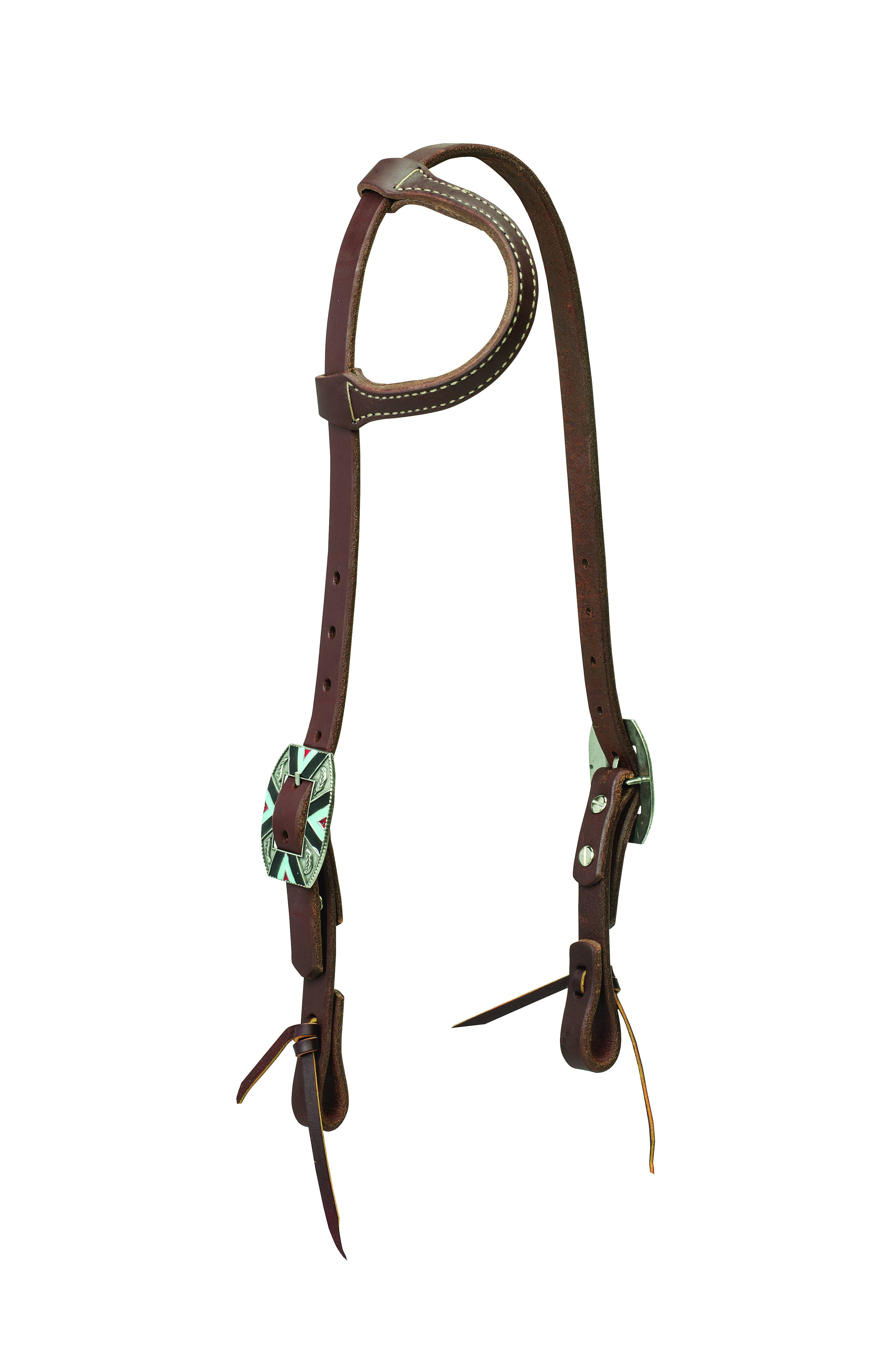 Weaver Working Cowboy Sliding Ear Headstall - Rope Edge