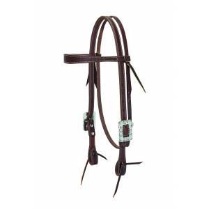 Weaver Working Cowboy Slim Browband Headstall - Scalloped
