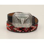 Ariat Mens Horse Hair Braid Embellished Belt And Buckle