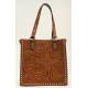 Nocona Nora Floral Embossed Stitched Tote