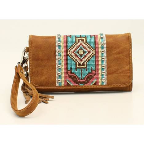 Nocona Shania Aztec Ribbon Fringe Clutch