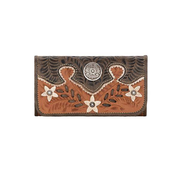 American West Ladies Desert Wildflower Tri-Fold Wallet