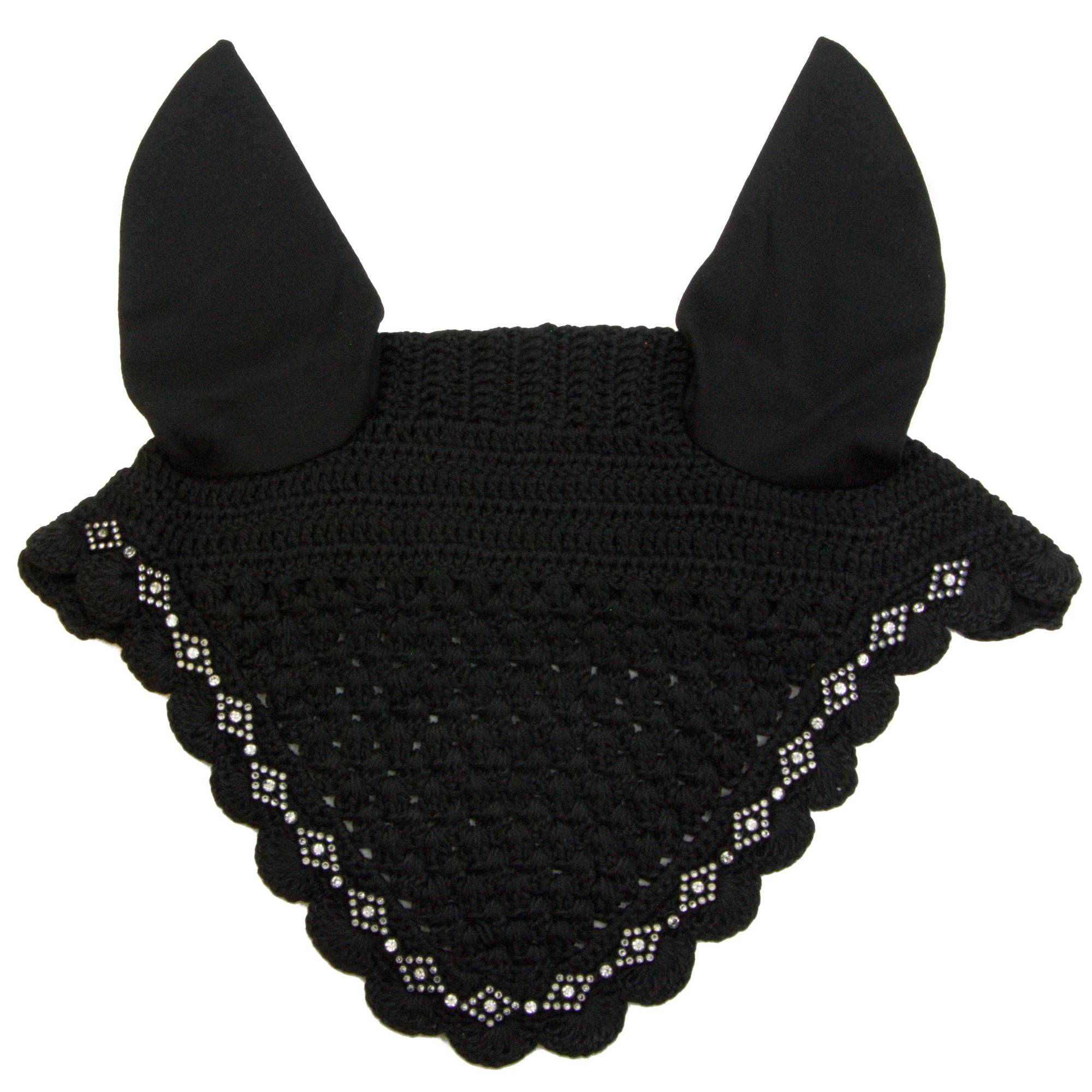 Coronet Crochet Fly Veil with Diamond Shaped Rhinestones